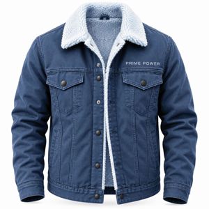 2026 New Custom Winter Denim <b>Jacket</b> Men's Sherpa Lined <b>Trucker</b> Jean Coat Fleece Interior Wholesale Private Label OEM Clothing - Product Image 1
