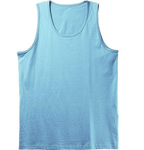 Camiseta sin mangas para hombre, de algodón tejido, color sólido, transpirable, ajustada, informal, para gimnasio, correr, cómoda y personalizable. - Product Image 6