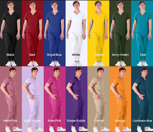 ชุดยูนิฟอร์มพยาบาลผู้ชายแบบ 3 ชิ้น OEM ปี 2026 ขายส่ง เสื้อแจ็คเก็ตซิปผ้าเรยอนผสมสแปนเด็กซ์แขนยาว ชุดจ็อกเกอร์สครับ - Product Image 5
