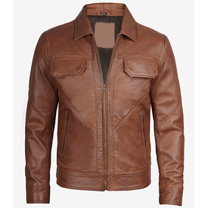 2026 OEM Top Selling Original Cogan <b>Brown</b> Cowhide <b>Leather</b> <b>Jacket</b> For Men's 100%High Quality Low MOQ Winter Fashion Heated <b>Jacket</b> - Product Image 6