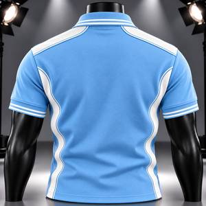 Camiseta Deportiva RICHTALK para Hombre, Azul, Manga Corta, Secado Rápido, Tejido de Punto, Corte Regular, Diseño Deportivo, Logotipo Frontal con Impresión Digital, 200g - Product Image 2