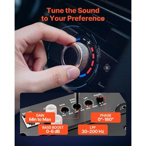 แพ็คเกจซับวูฟเฟอร์คู่สำหรับรถยนต์ขนาด 12 นิ้ว 1200 วัตต์ RMS พร้อมตู้ลำโพงแบบคาร์บอนคอนและแอมพลิฟายเออร์แยกต่างหาก - Product Image 5