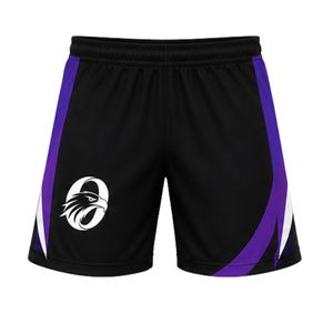 Black Purple Rugby Shorts for Men <b>Athletic</b> Team Sports Shorts Lightweight Breathable Training Match Wear Durable Rugby - Product Image 1