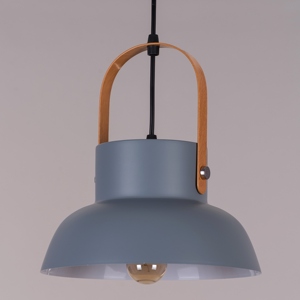 Fabricant de lampes suspendues industrielles en gros, lampe suspendue en métal gris sur mesure, offre des luminaires de plafond en forme de dôme de style nordique en gros. - Product Image 1