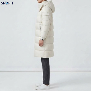 Mens & <b>Women</b> Waterproof Velour <b>Parkas</b> Long Puffer Coat <b>Jacket</b> with Button Or Zipper Closure Warm Padding - Product Image 3