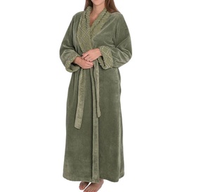 Batas de dormir y descanso para mujer con cuello chal, gruesas, tallas grandes, de felpa, para SPA, hotel, hospitalidad, dormitorio, unisex, para baño - Product Image 2