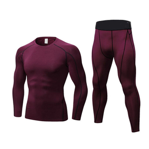 Traje de Compresión Deportivo Personalizado para Hombre, Conjunto de Entrenamiento de Secado Rápido, Ropa de Yoga Transpirable sin Costuras para Deportes - Product Image 1