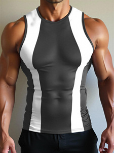 MILIENZ SPORTS & APPAREL Camiseta sin mangas con cuello alto y estampado de leopardo para hombre, 220 g, algodón, secado rápido, ropa deportiva - Product Image 6