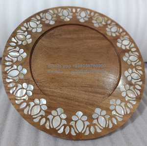 Bandeja de servicio de chocolate de madera moderna hecha a mano de calidad superior RFCrafts, pieza decorativa adorable para regalos de boda Ramadán Eid - Product Image 4