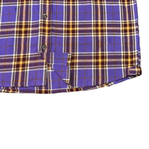 Camisa de Franela a Cuadros Ligera Personalizada 100% Algodón Antiarrugas para Otoño, Camisa a Cuadros Morada para Hombre, Camisa de Leñador - Product Image 4