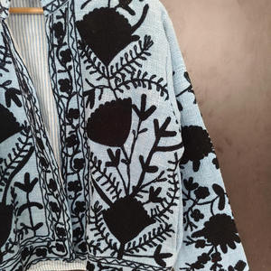 Chaqueta Acolchada de Algodón Azul Claro Estilo Suzani Bordada a Mano, Estilo Vintage, para Mujer, Ropa de Exterior Hecha a Mano, Venta Caliente 2026 - Product Image 5