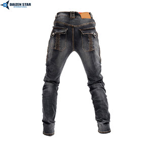 Jeans de Motocicleta para Hombre, Lavados con Efecto Desgastado, con Bolsillos para Equipo de Protección, Transpirables, Resistentes a la Abrasión, 220g, Alta Calidad, para Todas las Temporadas - Product Image 3