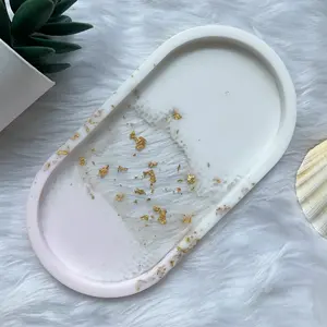 Bandeja de servicio de resina hecha a mano con textura azul cielo Bandeja decorativa única para fiestas de la hora del té y regalos Alta demanda de la India - Product Image 3