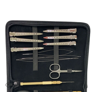 Kit d'outils de pose de perles pour extensions de cheveux noirs de qualité supérieure avec pinces et ciseaux, étanche, pour usage commercial - Product Image 6
