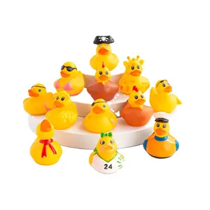 custom rubber duck with 3d artwork design promotional rubber duck with custom logo imprint plastic floating baby bath duck toy