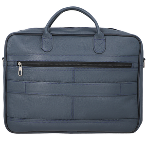 Navy Blue Laptop Leather <b>Bag</b> Handmade Genuine Leather Executive Office Briefcase with Organized Compartments Travel <b>Bag</b> - Product Image 1