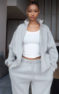 <b>Fleece</b> Custom logo <b>Women's</b> Zip up Hoodie Causal Sportswear <b>Fleece</b> <b>Women</b> Oversized Hoodie - Product Image 2