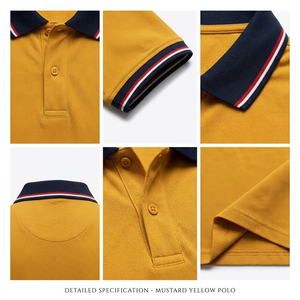 Packs de polos d'été pour hommes, vente chaude, personnalisables avec logo, manches courtes, couleur unie, respirants, pour usage extérieur - Product Image 5