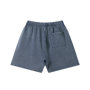 Custom Unisex <b>Sweat</b> <b>Shorts</b> 100% Cotton Heavy 420Gsm Casual <b>Mens</b> Run Fitness Vintage Acid Wash <b>Shorts</b> - Product Image 2