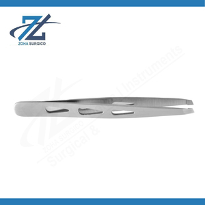 Pince à épiler multifonctionnelle de qualité supérieure en acier inoxydable à pointe inclinée pour sourcils et cils, outil d'épilation fabriqué au Pakistan - Product Image 4