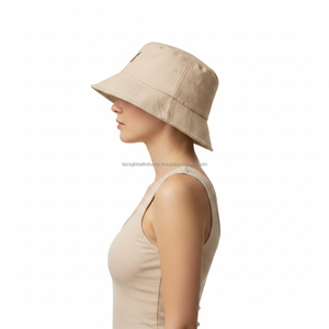 Chapeau Bob Unisexe Beige Broderie Personnalisée OEM Vente en Gros - Product Image 4
