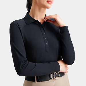 New Arrival Women Horse Riding <b>Base</b> <b>Layer</b> Stylish Equestrian Tops Mock Neck Design <b>Long</b> <b>Sleeve</b> Riding Shirts Equestrian Sports - Product Image 3
