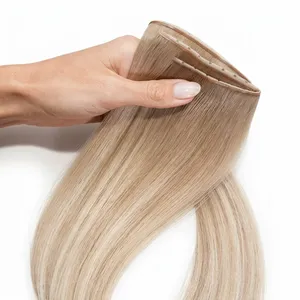 Blonde Long Straight Remy <b>Human</b> <b>Hair</b> <b>Wig</b> Swiss Lace <b>U</b> <b>Part</b> Indian <b>Hair</b> Double Drawn Average Size - Product Image 4