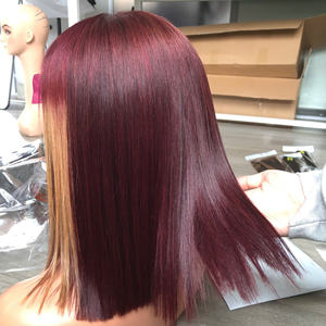 Couleur orange clair vente en gros de haute qualité 100% paquet de cheveux bruts vietnamiens os droit Super qualité à fermeture de prix 5by5 - Product Image 3