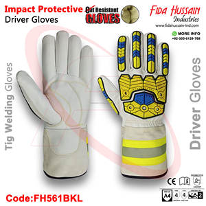 Gants de conducteur personnalisés de protection contre les chocs de qualité supérieure pour un usage quotidien 2024 gants de conducteur en gros gants en cuir du Pakistan - Product Image 5