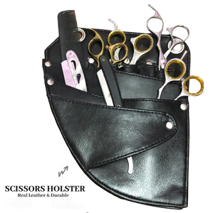 Estuche de Cuero de Alta Calidad para Instrumentos de Belleza, Bolsa con Clip para Cinturón, Estuche de Exhibición para Tijeras, Funda de Cuero para Tijeras de Peluquería - Product Image 5