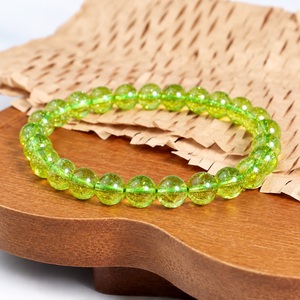 Natural Peridot 8mm Round Beaded Stretch <b>Bracelet</b> <b>Healing</b> Crystal Gemstone <b>Bracelet</b> Leo Virgo Birthstone Lucky Energy Jewelry - Product Image 3