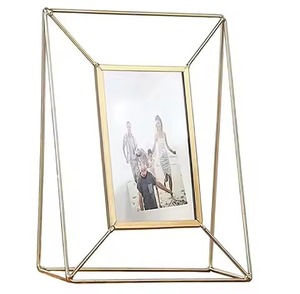 Modern Glass Metal Wall Photo Display <b>Frame</b> Decorative <b>Picture</b> Holder Home Interior - Product Image 4