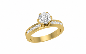 Élégante bague de fiançailles avec diamant de laboratoire rond de 1,25 carat, monture haute solitaire en or blanc 14 carats, certifiée EF VVS IGI - Product Image 2