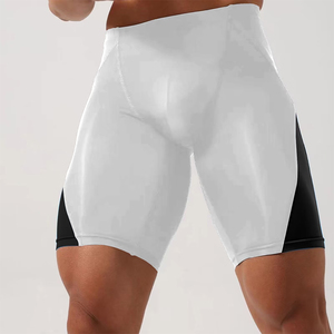 Shorts de compression pour homme de qualité supérieure, couleur blanche, shorts de sport à séchage rapide pour la gym et les exercices de fitness - Product Image 3