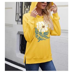 Sudadera con Capucha Personalizable para Mujer, 100% Algodón, Manga Larga, Cuello Caído, Estampada, Cómoda, para Invierno, Servicio OEM - Product Image 3