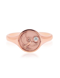 Luxury 18K Gold Plated <b>Gothic</b> Open Band Phoenix Signet Mythological Fire Bird Rebirth Totem Jewelry Medallion Statement <b>Ring</b> for - Product Image 2