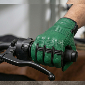 Premium Breathable Leather Cycling <b>Gloves</b> Full Finger Anti Slip Shockproof Cycling <b>Gloves</b> With <b>Touchscreen</b> Fingertip - Product Image 5
