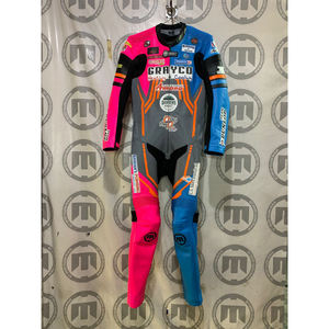 Combinaison de course de moto tout-terrain en cuir personnalisable de haute qualité 2026, coupe-vent, imprimée, pour hommes, protection complète - Product Image 1