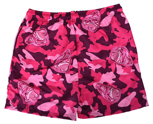 Wholesale Custom Unisex <b>Pink</b> Camo Sublimation <b>Shorts</b> Quick Dry Drawstring Elastic Waist Sports Beach <b>Shorts</b> - Product Image 3