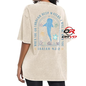 เสื้อยืดโอเวอร์ไซส์ลายดอกทานตะวันพิมพ์ลายโลโก้ ORVO SPORTS สำหรับฤดูร้อน แขนสั้น คอกลม ไซส์พลัส สำหรับผู้หญิง สไตล์ลำลอง - Product Image 2
