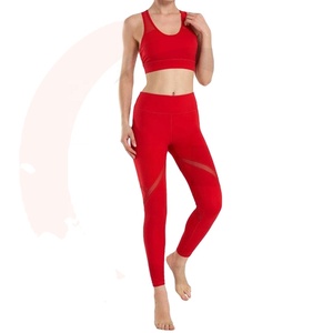 Hot Selling <b>Plus</b> <b>Size</b> Solid Tight Seamless Breathable Yoga Set Women <b>Bra</b> Sports Fitness 2-Piece Set - Product Image 1