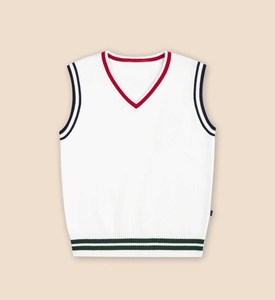 Gilet en tricot respirant uni sans manches pour homme, col en V, boutonné sur le devant, style moderne - Product Image 1