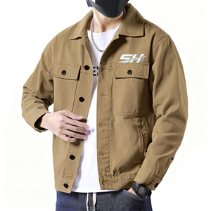 Low Price <b>Men</b> <b>Denim</b> <b>Jacket</b> Trendy Design Multi Color Street Style Fashion Cotton Windbreaker Coat High Quality Outerwear Apparel - Product Image 1