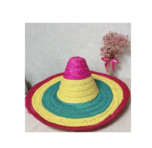Vietnam Fabricación 50 cm Natural Cinco De Mayo Festival Sombrero de paja Creador de fiestas Sombrero mexicano para deportes Escenas de esquí Casuales - Product Image 6