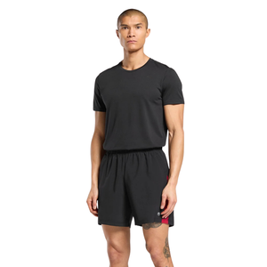 Shorts de sport pour homme 7 pouces coupe ajustée respirants pour l'entraînement, la course et le fitness Noir Conditioning Rouge - Product Image 4