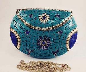 Nouvel arrivage de sac à main vintage bohème en résine avec poignée pour femmes du fabricant indien d'articles de fête à la mode prix de gros - Product Image 1