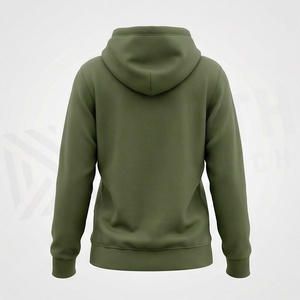 Sweat à capuche court oversize en coton, coupe brute, logo personnalisé, manches longues, streetwear femme, vêtements couleur personnalisée - Product Image 2