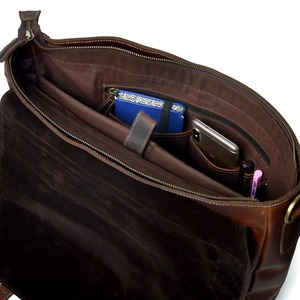 Top Selling Classic Leather Laptop Bag for <b>Office</b> Work Business Travel Laptop Messenger Shoulder Bag for Wholesale Supply - Product Image 5
