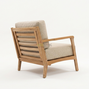 Sukha Lounge Chair Wood Frame Foam Cushion Scandinavian Design Outdoor Garden Chair - Product Image 5