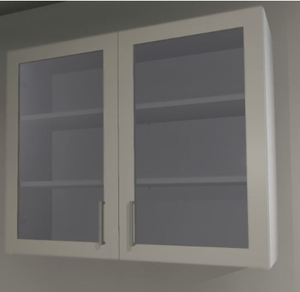 W2436GD White Glass Door Kitchen Cabinet <b>Wall</b> <b>Mounted</b> Storage RTA - Product Image 2